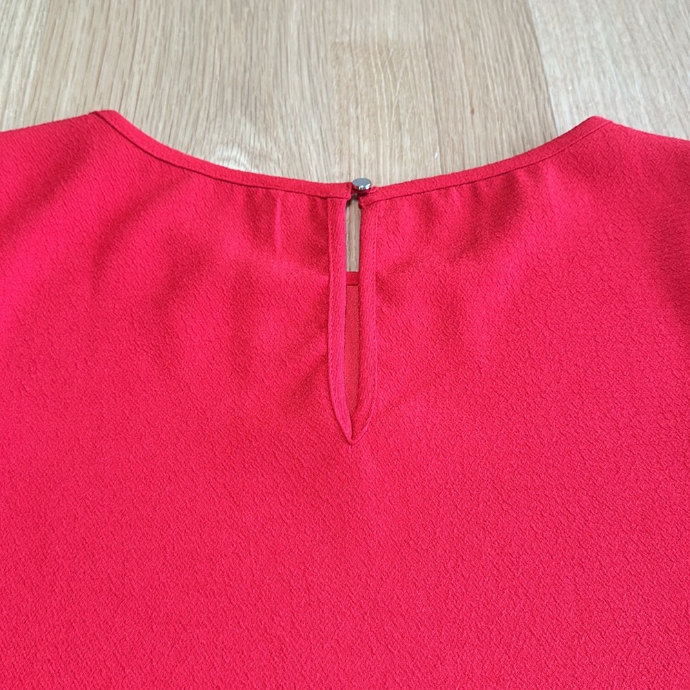 Mittoshop Short Sleeved Scalloped Red Dress - Picture 7 of 9